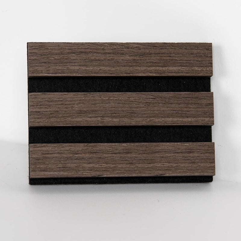 SMARTSTANDARD Sample Wood Slat Wall Panel, Soundproof Wooden Wall Panels, Acoustic Wood Panels for Wall, Dark Walnut, Sample Pack - Image 2